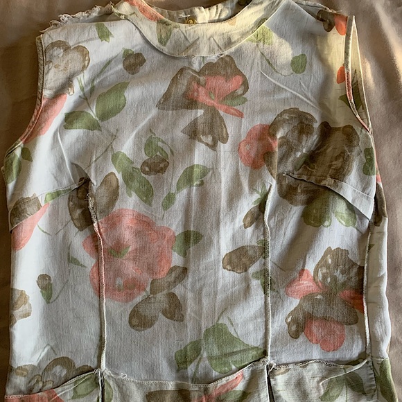 Women Vintage Floral sleeveless crop top🌸 - Picture 6 of 12